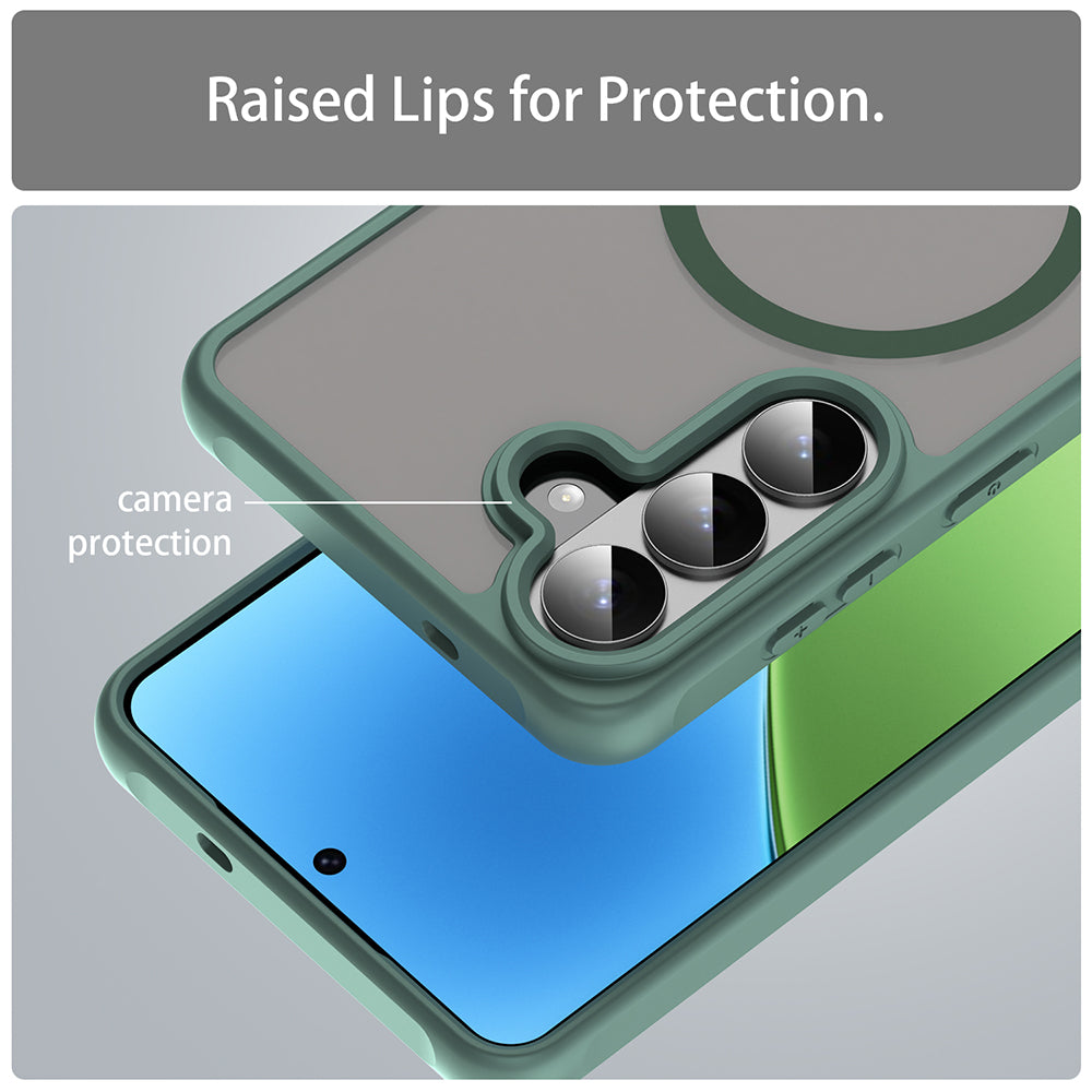 Funda MagSafe para Samsung Galaxy S26 Plus, Techsuit, HaloFrost II, Verde