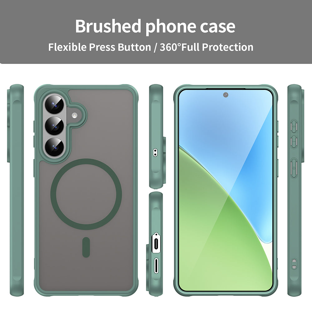 Funda MagSafe para Samsung Galaxy S26 Plus, Techsuit, HaloFrost II, Verde
