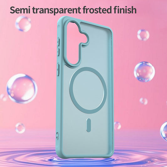 Funda MagSafe para Samsung Galaxy S26 Plus, Techsuit, HaloFrost II, Verde Claro