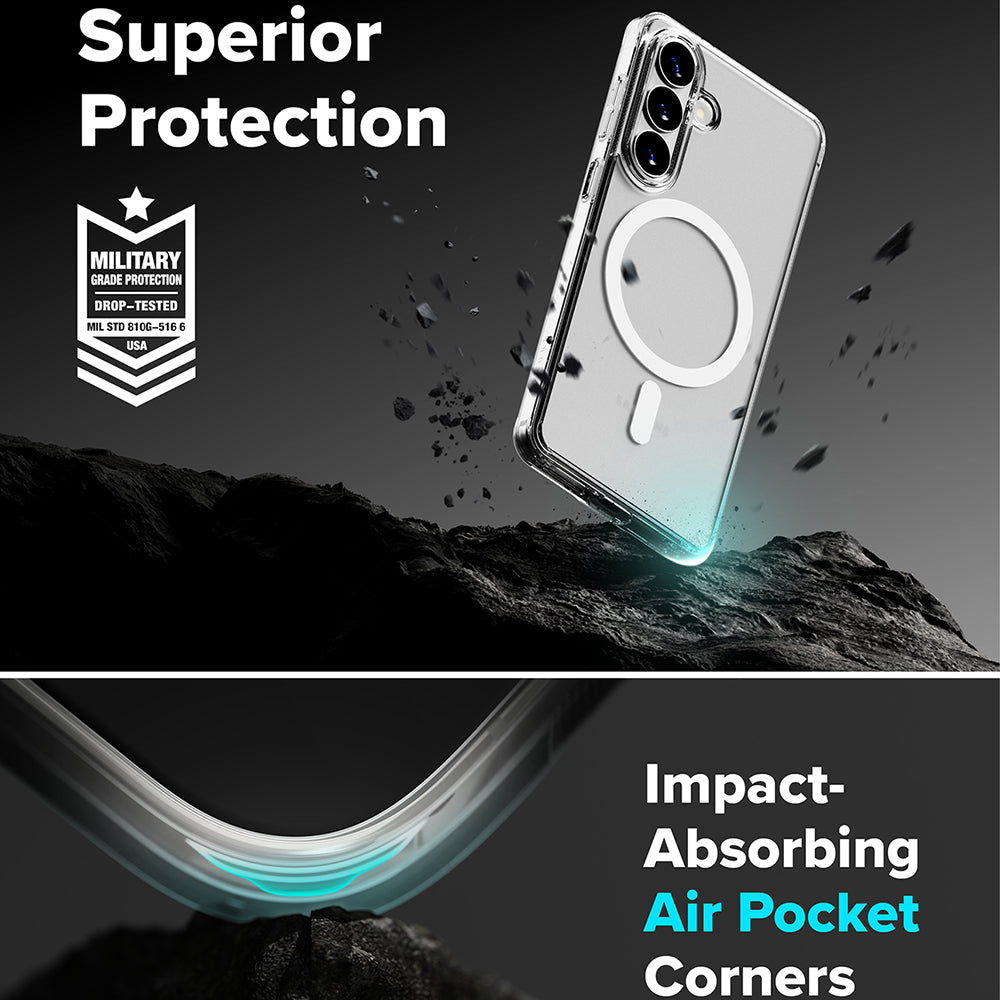 Funda MagSafe para Samsung Galaxy S26 S942, Ringke, Fusion, Transparente Mate