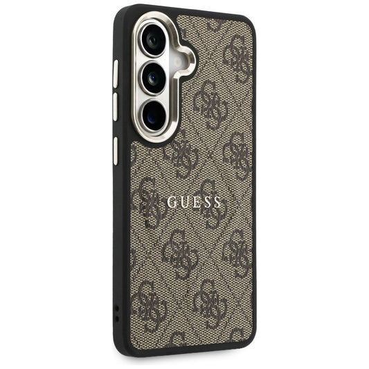 Funda MagSafe para Samsung Galaxy S26 S942, Guess, 4G Embossed Ring, Marrón