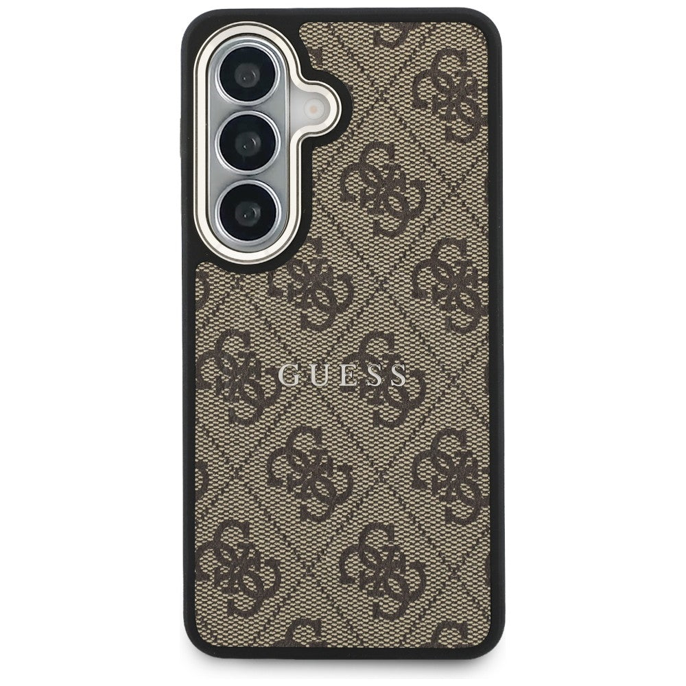 Funda MagSafe para Samsung Galaxy S26 S942, Guess, 4G Embossed Ring, Marrón