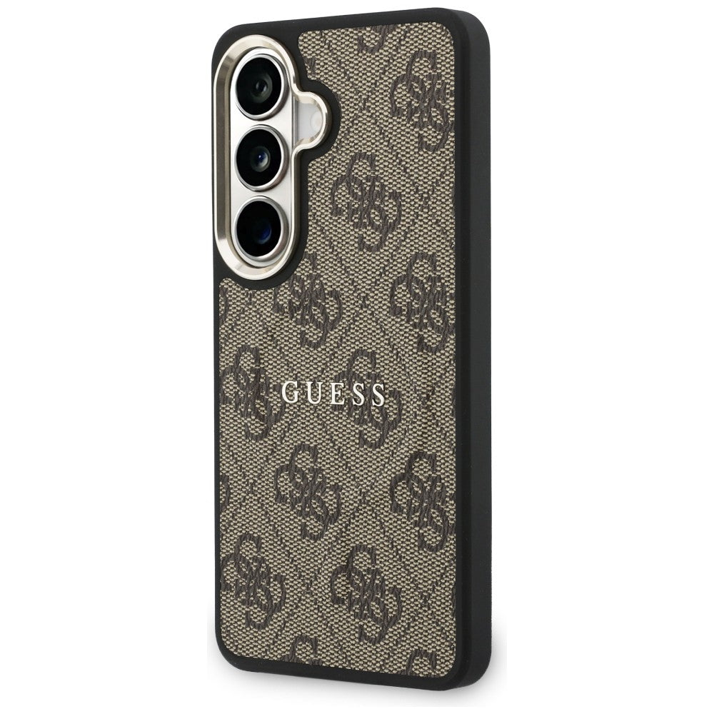 Funda MagSafe para Samsung Galaxy S26 S942, Guess, 4G Embossed Ring, Marrón