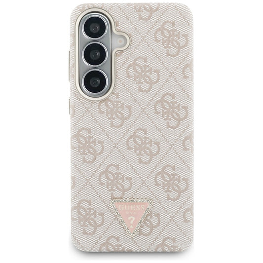 Funda MagSafe para Samsung Galaxy S26 S942, Guess, Logo Triángulo 4G, Rosa
