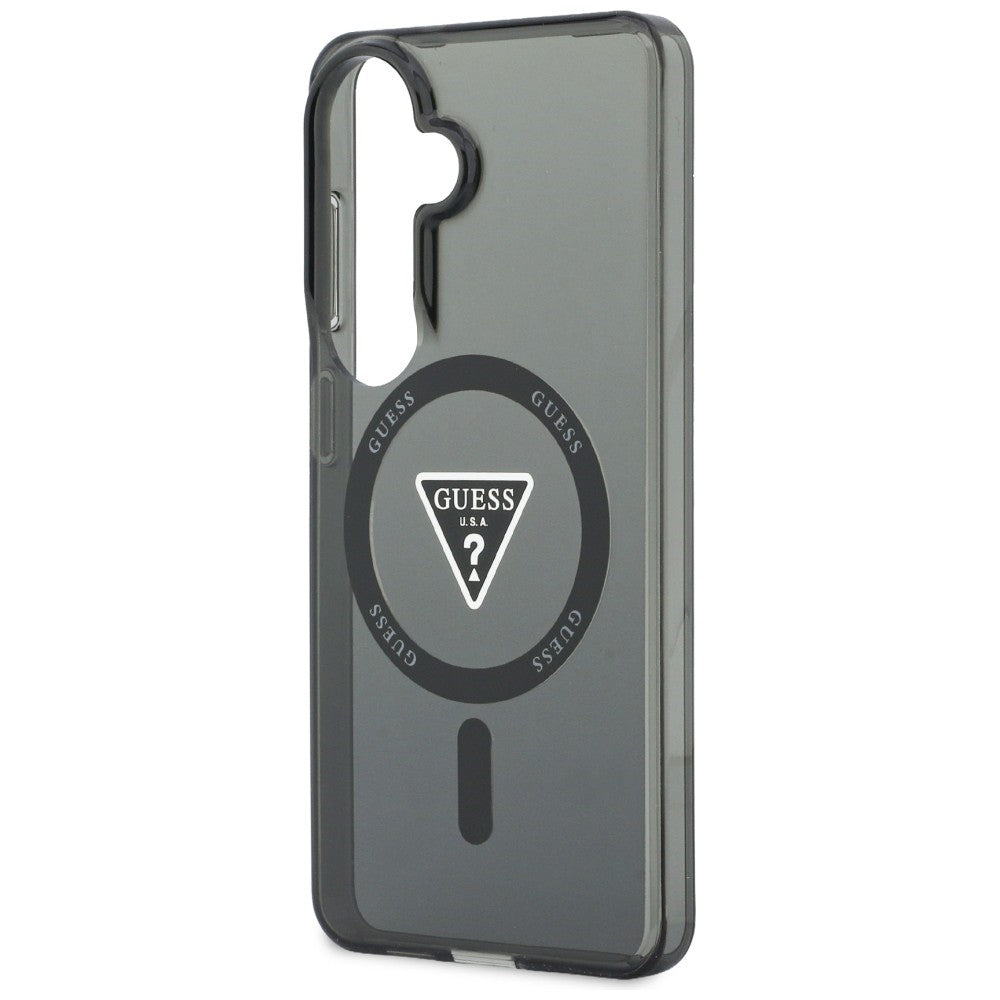 Funda MagSafe para Samsung Galaxy S26 S942, Guess, IML Gradient Triangle Logo, Negra
