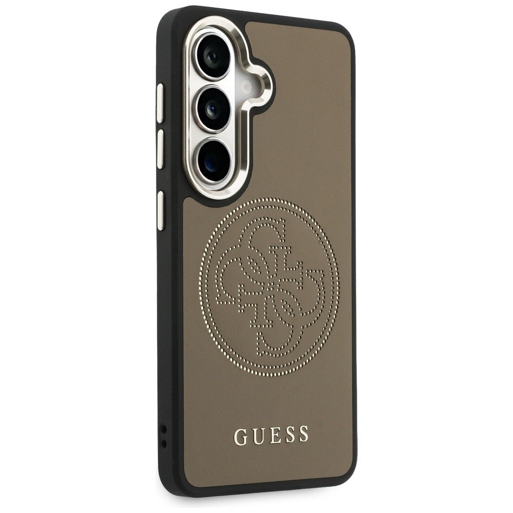 Funda MagSafe para Samsung Galaxy S26 S942, Guess, Logo Perforado, Marrón