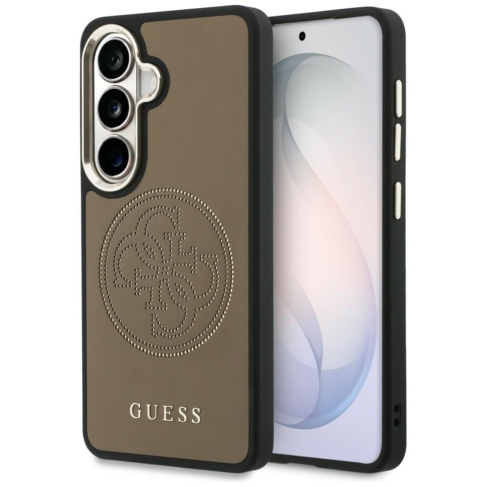 Funda MagSafe para Samsung Galaxy S26 S942, Guess, Logo Perforado, Marrón