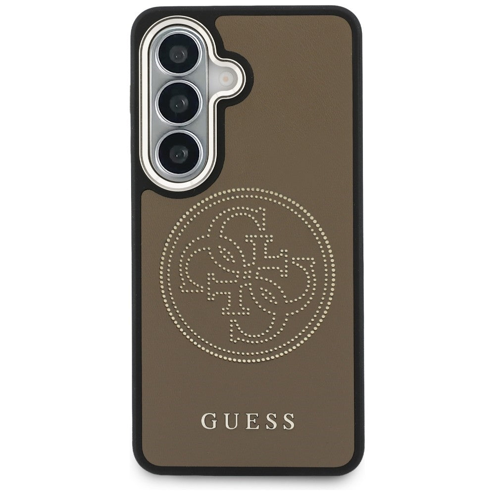 Funda MagSafe para Samsung Galaxy S26 S942, Guess, Logo Perforado, Marrón
