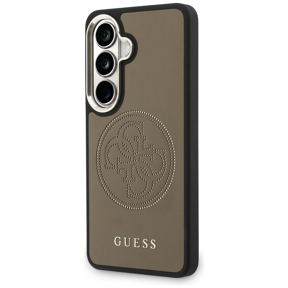 Funda MagSafe para Samsung Galaxy S26 S942, Guess, Logo Perforado, Marrón