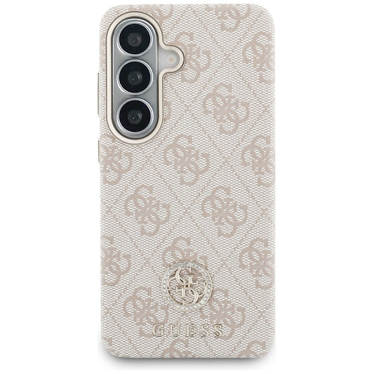 Funda MagSafe para Samsung Galaxy S26 S942, Guess, Rhinestone Round Logo, Rosa