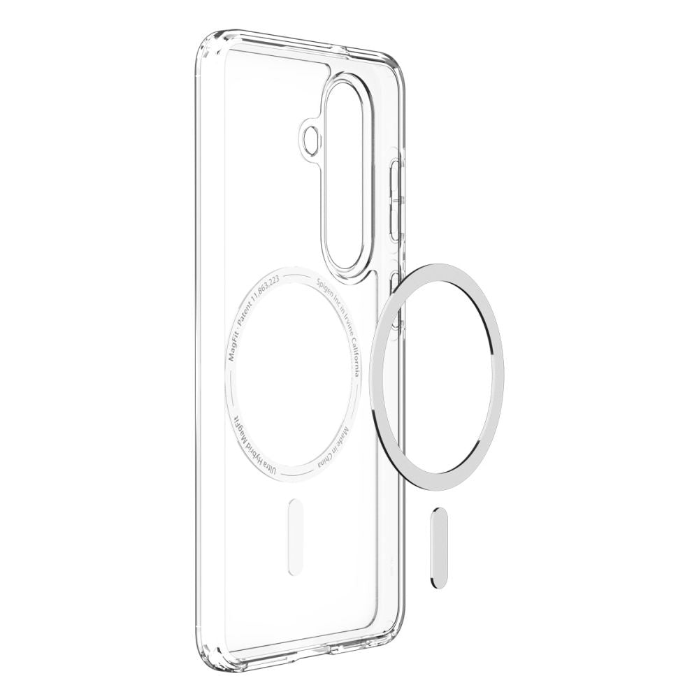 Funda MagSafe para Samsung Galaxy S26 S942, Spigen, Ultra Hybrid, Transparente Blanca ACS10734