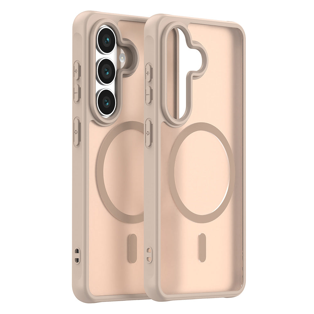Funda MagSafe para Samsung Galaxy S26 S942, Techsuit, HaloFrost II, Dorada