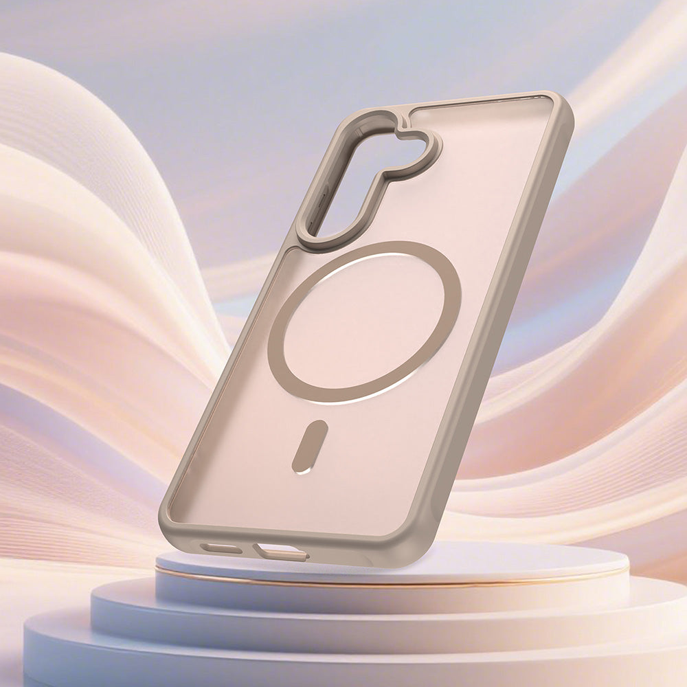 Funda MagSafe para Samsung Galaxy S26 S942, Techsuit, HaloFrost II, Dorada