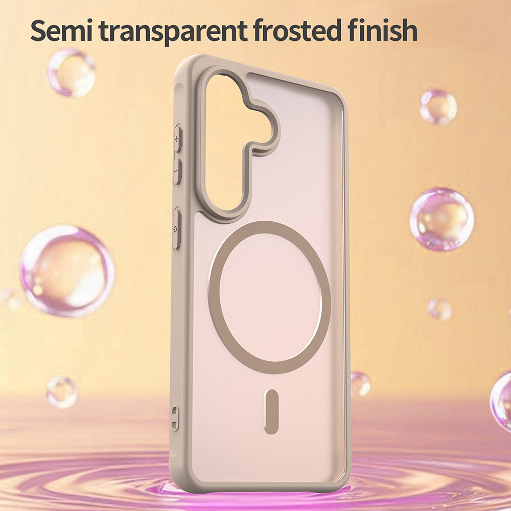 Funda MagSafe para Samsung Galaxy S26 S942, Techsuit, HaloFrost II, Dorada