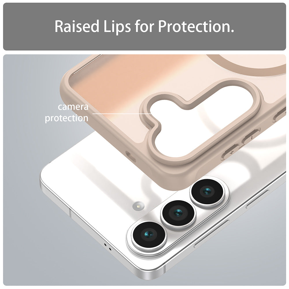 Funda MagSafe para Samsung Galaxy S26 S942, Techsuit, HaloFrost II, Dorada