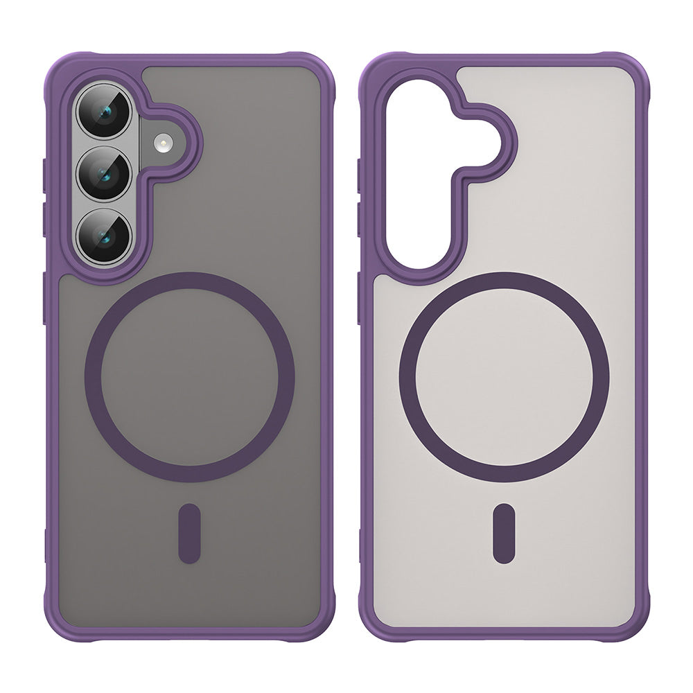 Funda MagSafe para Samsung Galaxy S26 S942, Techsuit, HaloFrost II, Morado