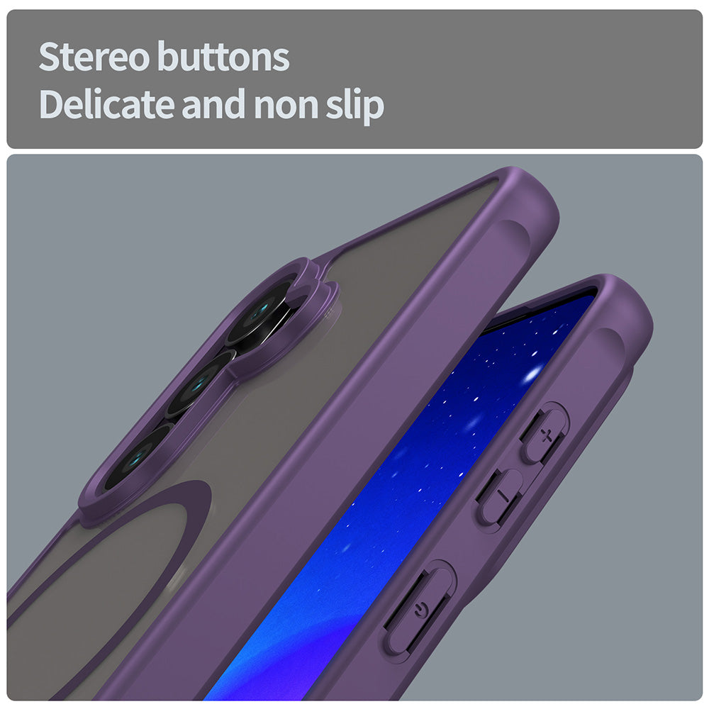 Funda MagSafe para Samsung Galaxy S26 S942, Techsuit, HaloFrost II, Morado