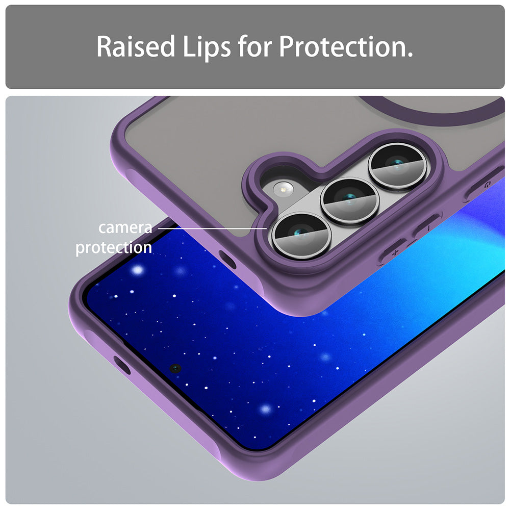 Funda MagSafe para Samsung Galaxy S26 S942, Techsuit, HaloFrost II, Morado