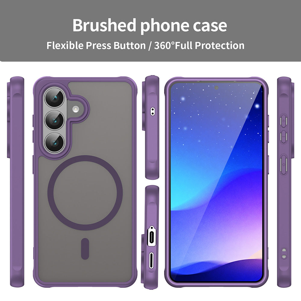 Funda MagSafe para Samsung Galaxy S26 S942, Techsuit, HaloFrost II, Morado