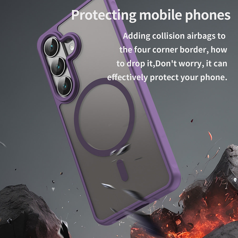 Funda MagSafe para Samsung Galaxy S26 S942, Techsuit, HaloFrost II, Morado