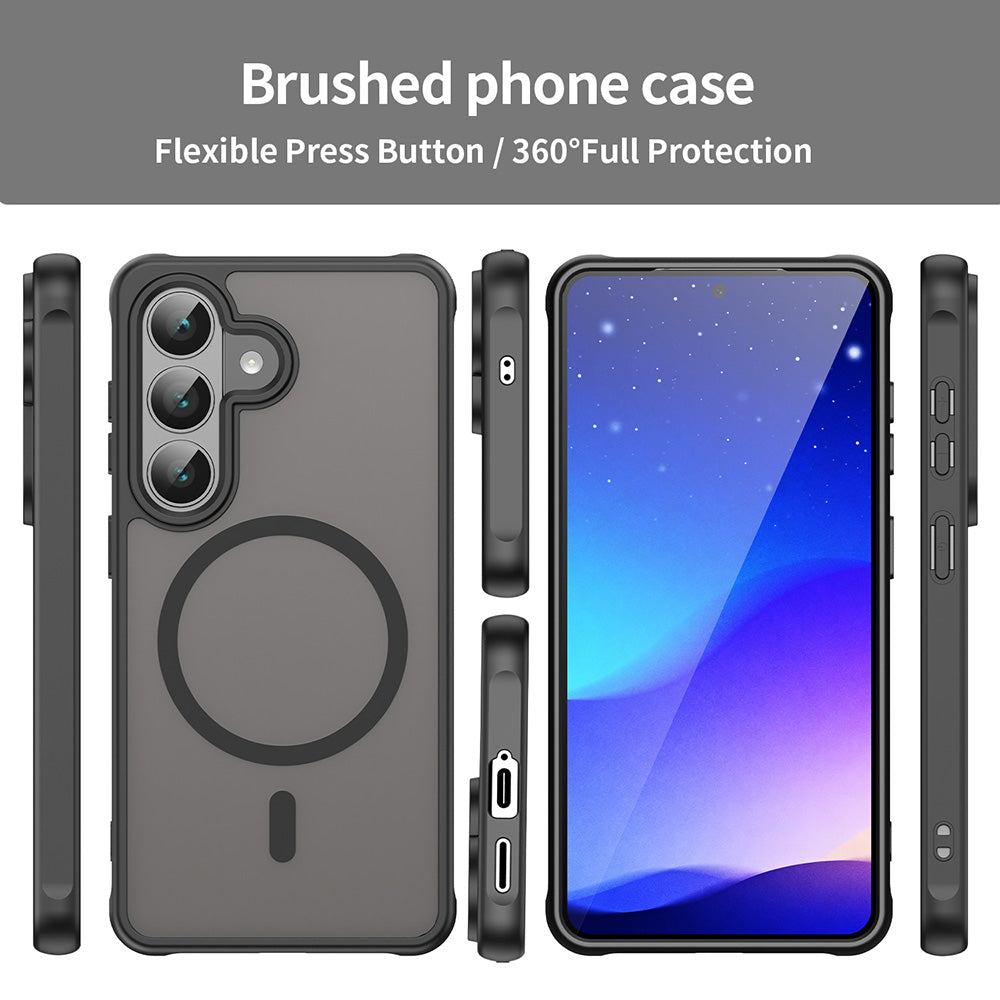 Funda MagSafe para Samsung Galaxy S26 S942, Techsuit, HaloFrost II, Negra