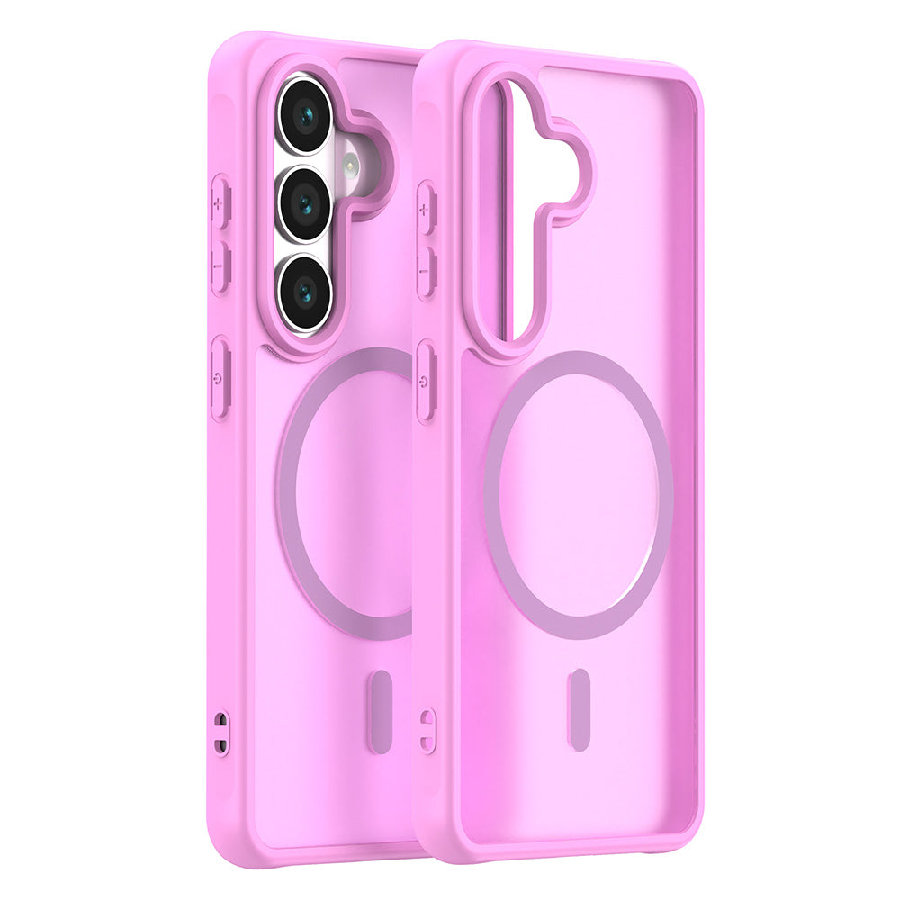 Funda MagSafe para Samsung Galaxy S26 S942, Techsuit, HaloFrost II, Rosa