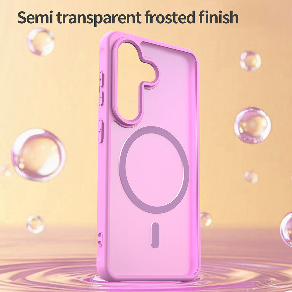 Funda MagSafe para Samsung Galaxy S26 S942, Techsuit, HaloFrost II, Rosa