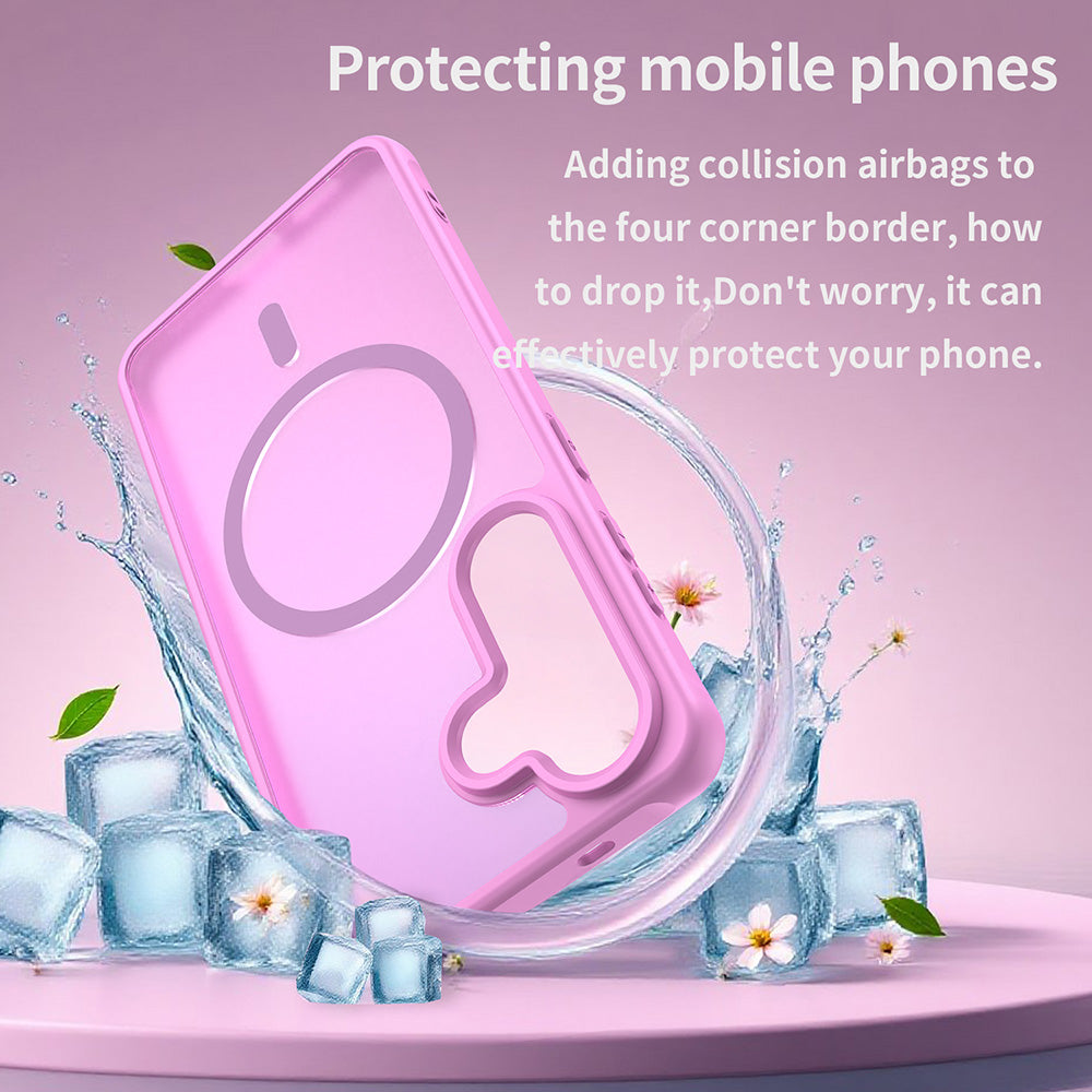 Funda MagSafe para Samsung Galaxy S26 S942, Techsuit, HaloFrost II, Rosa