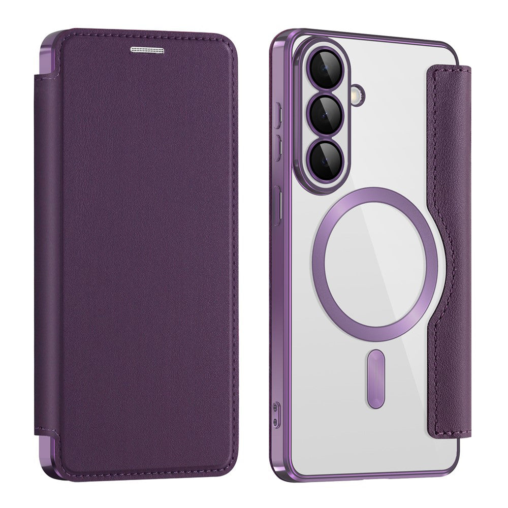 Funda MagSafe para Samsung Galaxy S26 S942, Techsuit, SmartMag Book, Morado