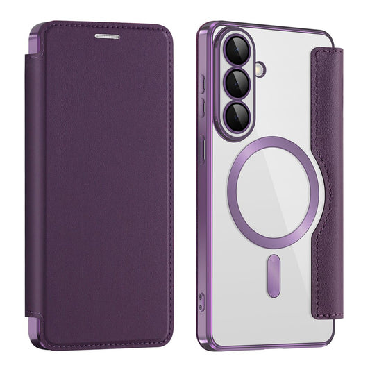Funda MagSafe para Samsung Galaxy S26, Techsuit, SmartMag Book, Morado