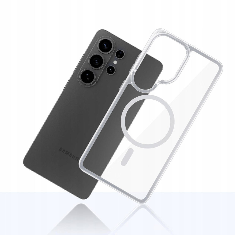 Funda MagSafe para Samsung Galaxy S26 Ultra S948, 3MK, Armor MagCase, Transparente