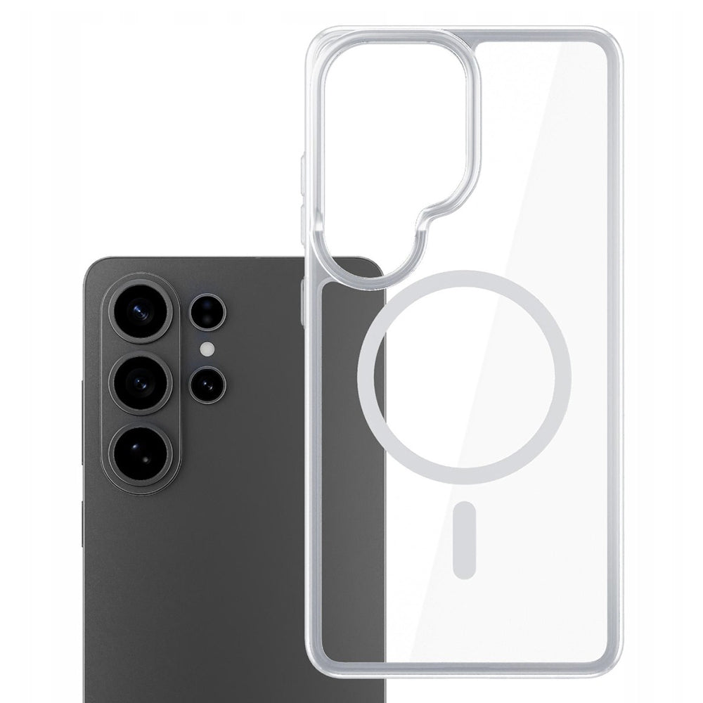 Funda MagSafe para Samsung Galaxy S26 Ultra S948, 3MK, Armor MagCase, Transparente