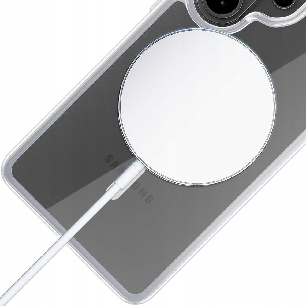 Funda MagSafe para Samsung Galaxy S26 Ultra S948, 3MK, Armor MagCase, Transparente