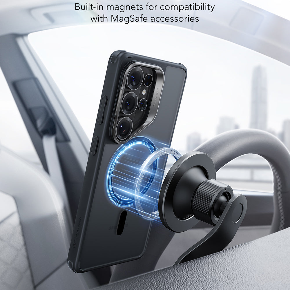 Funda MagSafe para Samsung Galaxy S26 Ultra S948, ESR, Classic Hybrid Kickstand, Negra Satinada