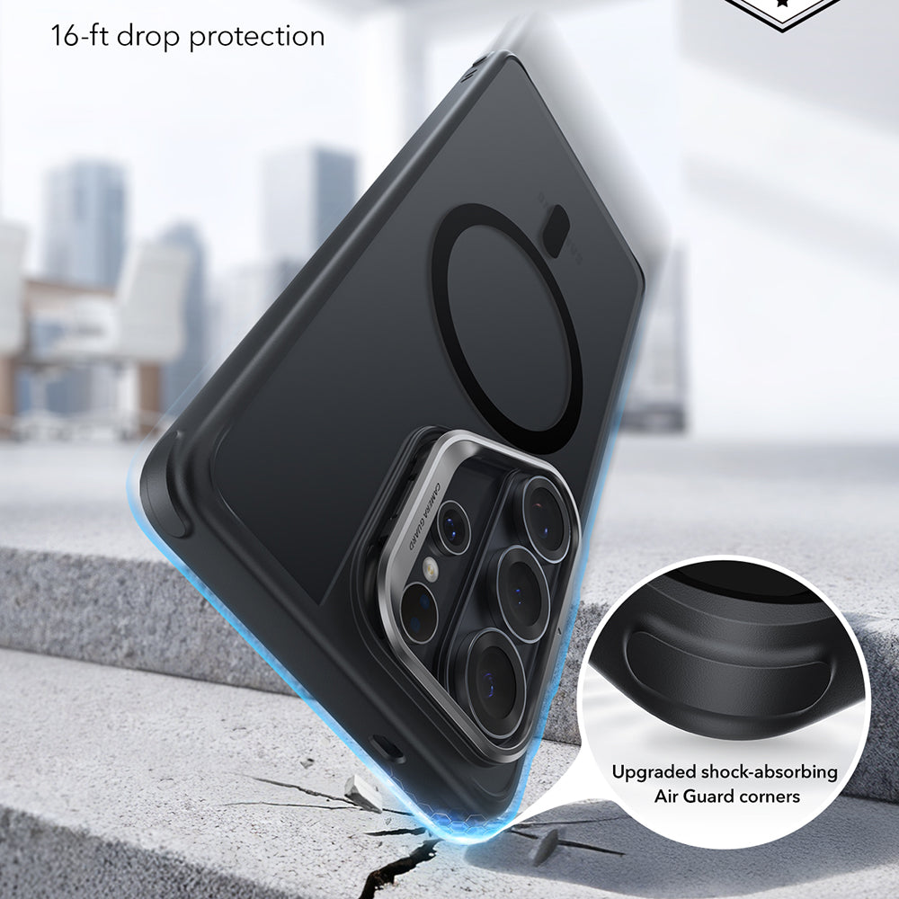 Funda MagSafe para Samsung Galaxy S26 Ultra S948, ESR, Classic Hybrid Kickstand, Negra Satinada