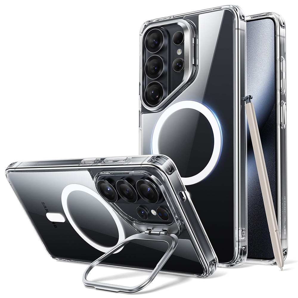 Funda MagSafe para Samsung Galaxy S26 Ultra S948, ESR, Classic Hybrid Kickstand, Transparente
