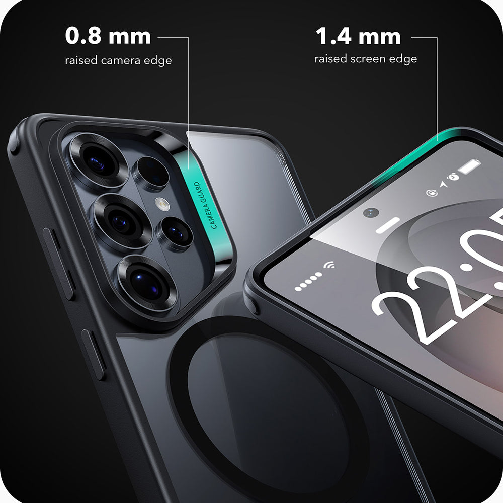 Funda MagSafe para Samsung Galaxy S26 Ultra S948, ESR, Classic Hybrid, Negra Transparente