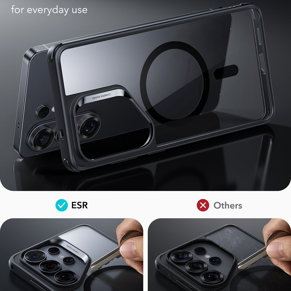 Funda MagSafe para Samsung Galaxy S26 Ultra S948, ESR, Classic Hybrid, Negra Transparente