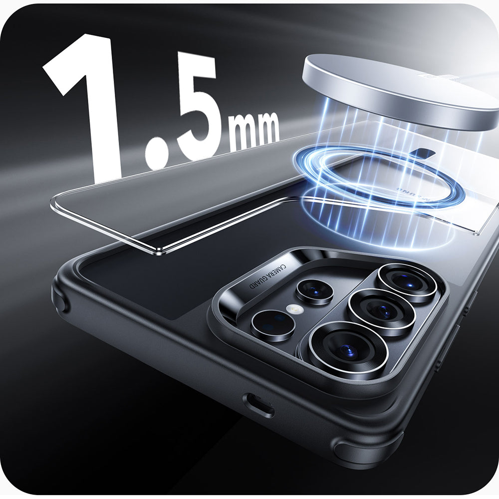 Funda MagSafe para Samsung Galaxy S26 Ultra S948, ESR, Classic Hybrid, Negra Transparente