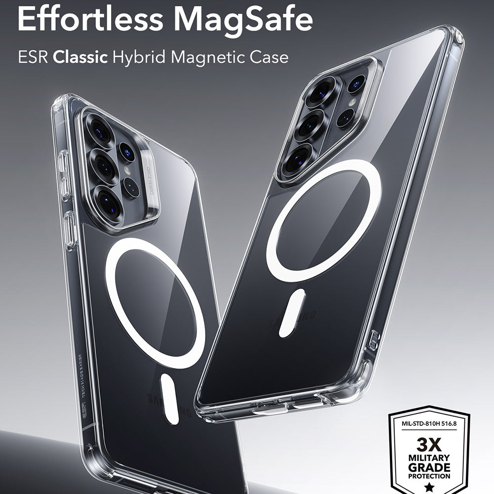 Funda MagSafe para Samsung Galaxy S26 Ultra S948, ESR, Classic Hybrid, Transparente
