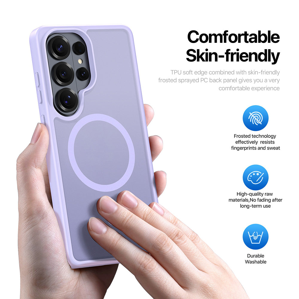 Funda MagSafe para Samsung Galaxy S26 Ultra S948, DUX DUCIS, Yind, Morado Claro