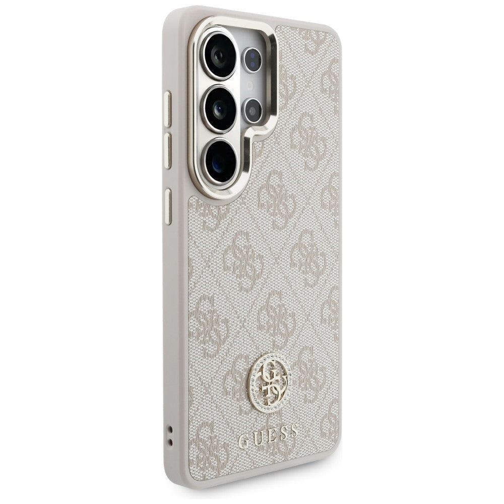 Funda MagSafe para Samsung Galaxy S26 Ultra S948, GUESS, 4G Big Rhinestone Triangle Strap, Rosa