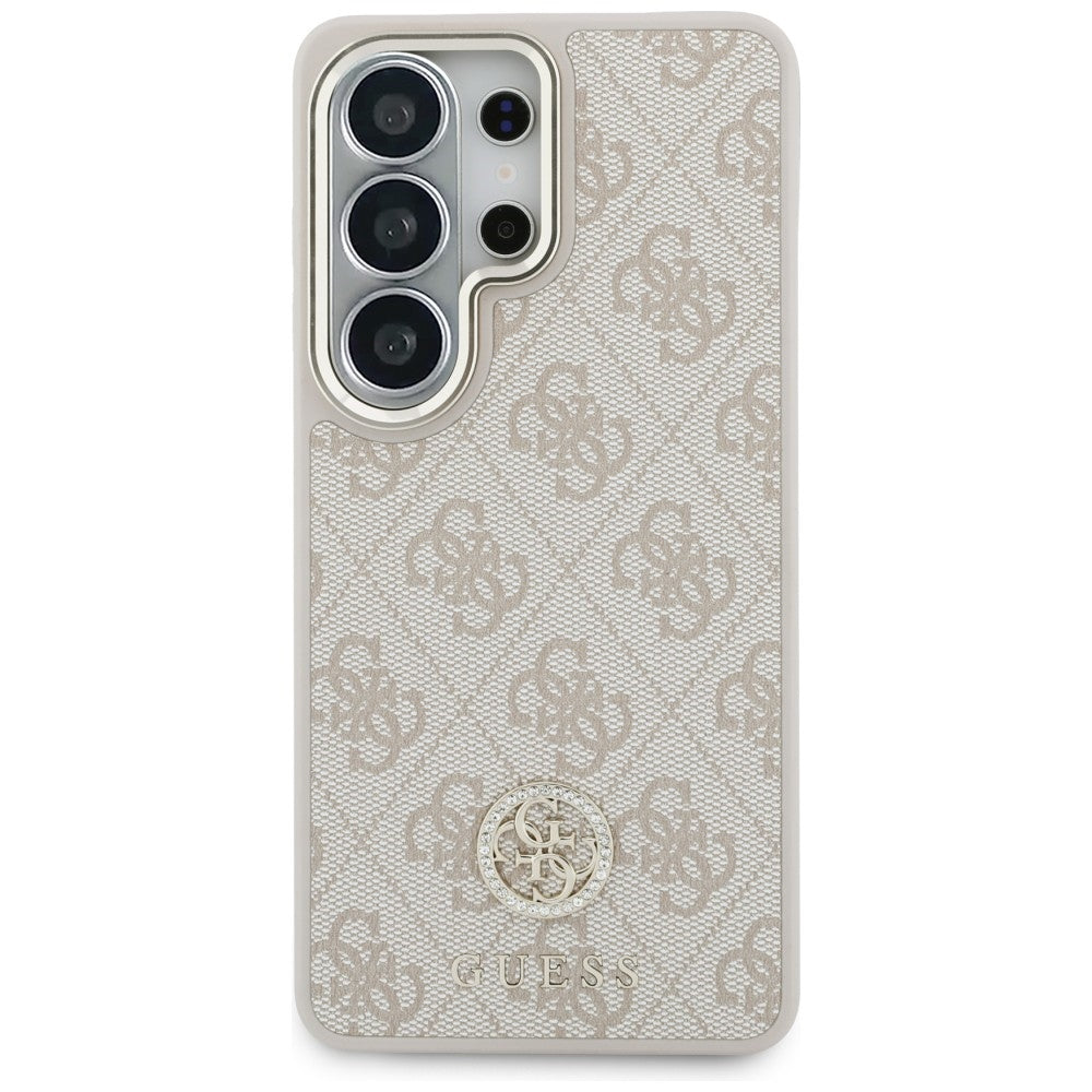 Funda MagSafe para Samsung Galaxy S26 Ultra S948, GUESS, 4G Big Rhinestone Triangle Strap, Rosa