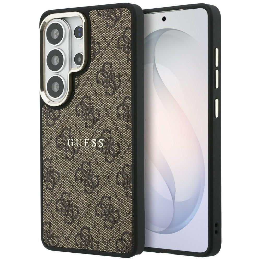 Funda MagSafe para Samsung Galaxy S26 Ultra S948, Guess, 4G Embossed Ring, Marrón