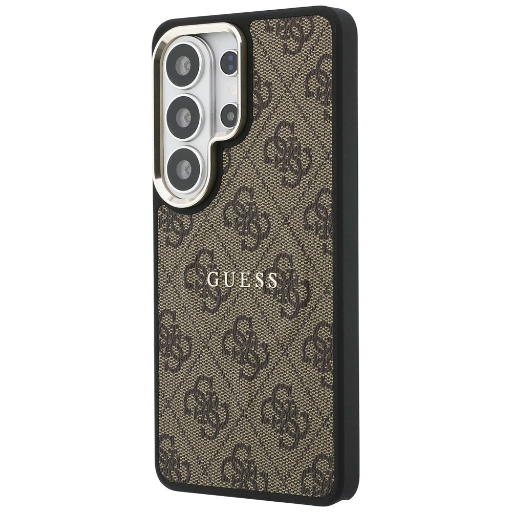 Funda MagSafe para Samsung Galaxy S26 Ultra S948, Guess, 4G Embossed Ring, Marrón