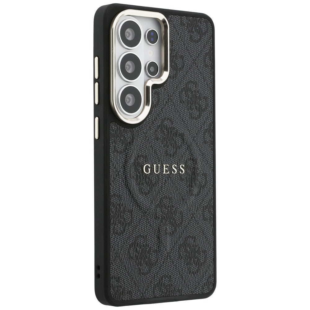 Funda MagSafe para Samsung Galaxy S26 Ultra S948, Guess, 4G Embossed Ring, Negra