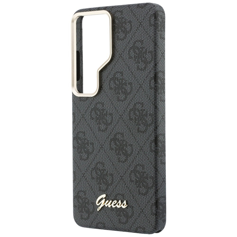 MagSafe Case for Samsung Galaxy S26 Ultra S948, Guess, 4G Script Logo, Black