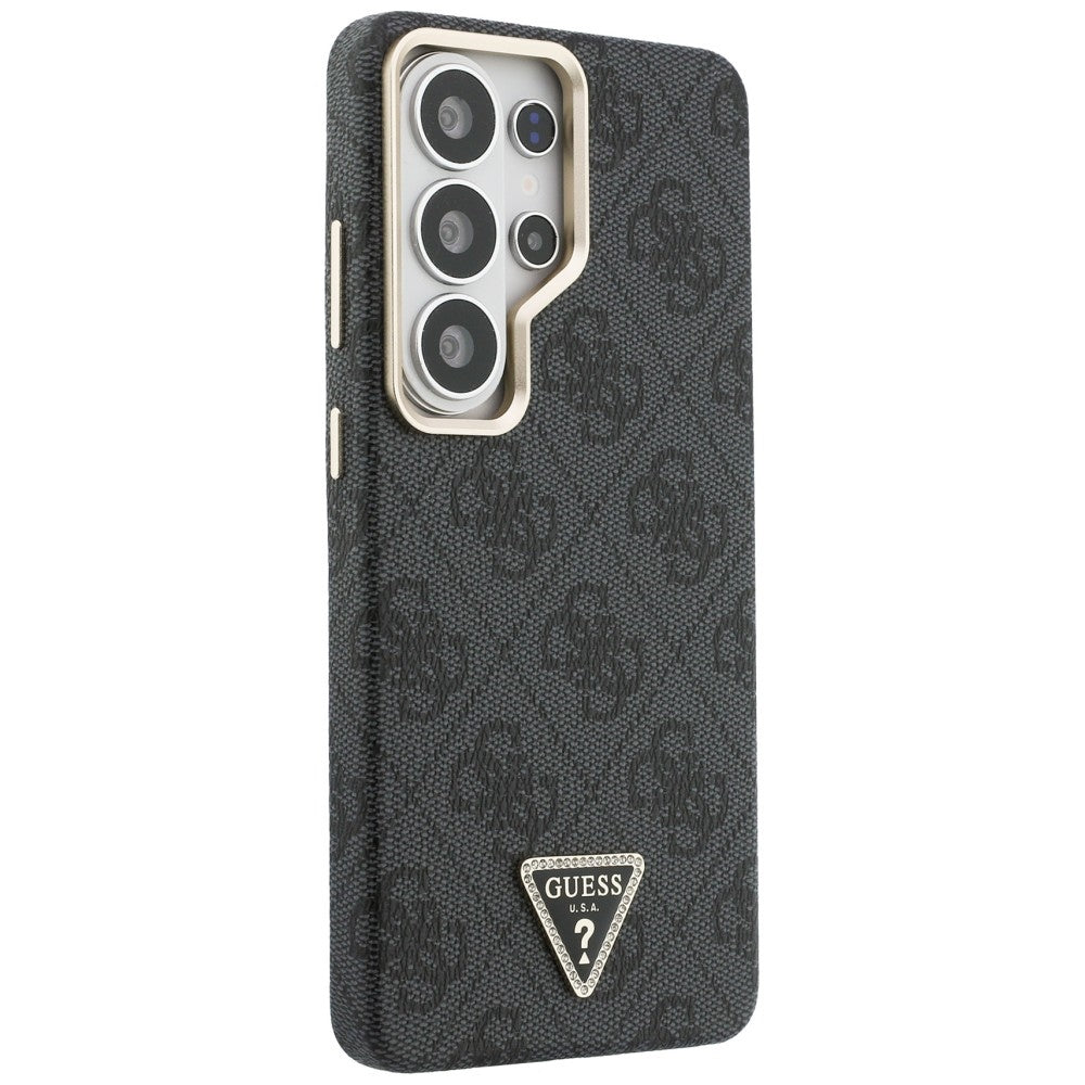 Funda MagSafe para Samsung Galaxy S26 Ultra S948, Guess, Logo Triángulo 4G, Negra