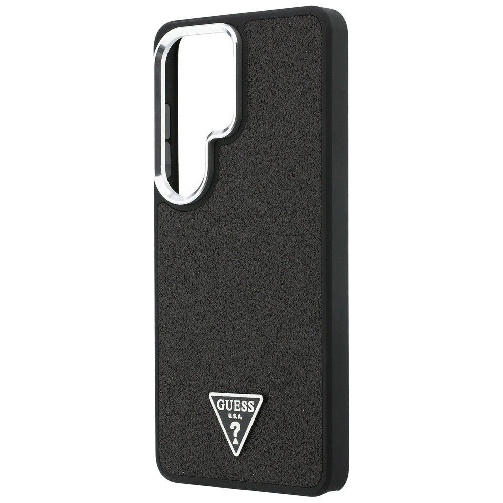 Funda MagSafe para Samsung Galaxy S26 Ultra S948, Guess, Fixed Glitter Triangle Logo, Negra