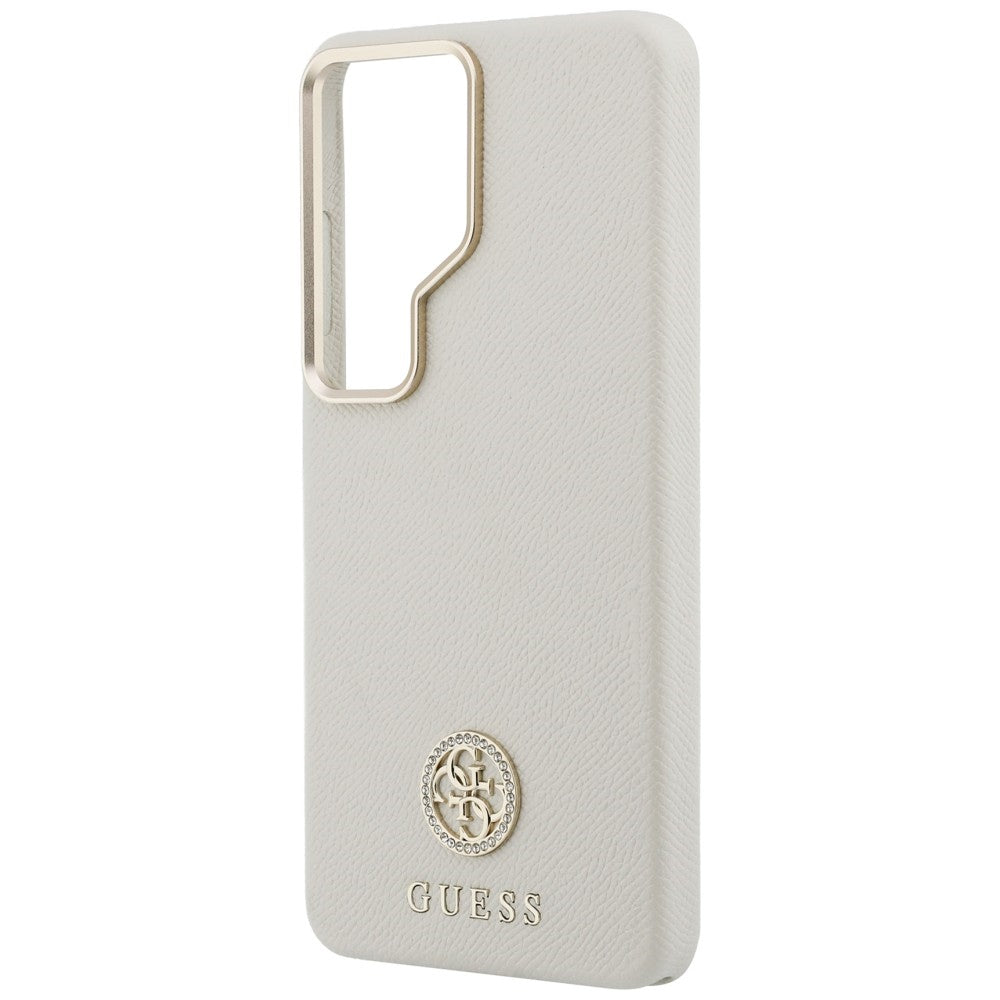 Funda MagSafe para Samsung Galaxy S26 Ultra S948, Guess, Rhinestone Round Logo, Beige